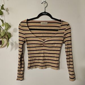 Urban Outfitters Multicolor Striped Long Sleeve Top